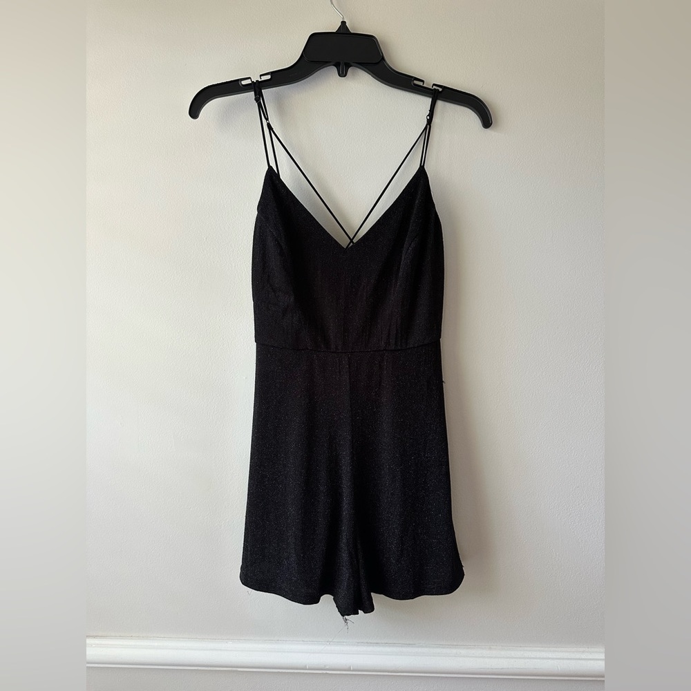 BLACK SPARKLY ROMPER